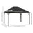 Aluminium Frame 4 x 3(m) Polycarbonate Gazebo with Curtains, Nettings, Double Roof for Lawn, Yard, Patio, Deck, Brown