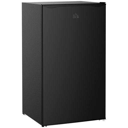 91 Litre Freestanding Under Counter Fridge Freezer with Chiller Box, Reversible Door, Adjustable Thermostat, 47.5cm Wide, Noise Level: Decibels 40, Black