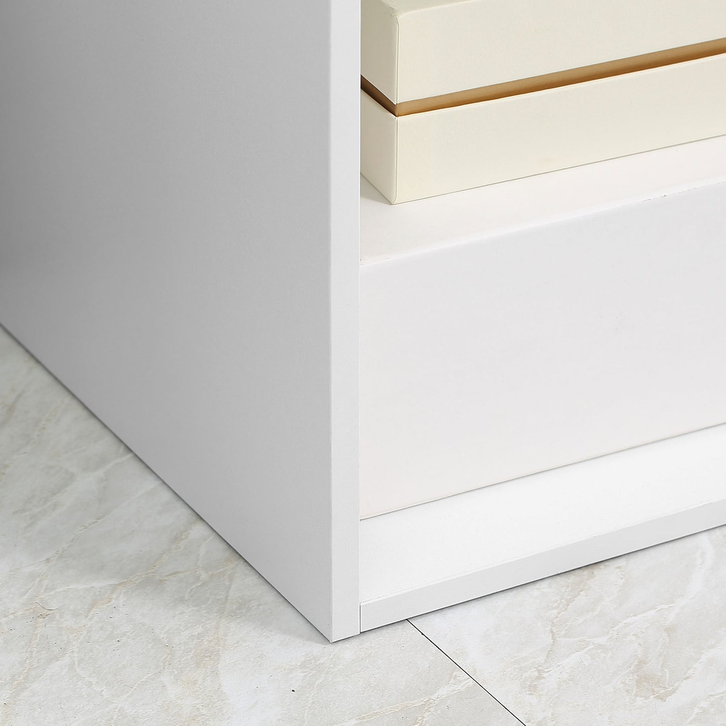 Storage Cabinet with 6 Cubes Closet Organiser with 3-Tier Shelf, White