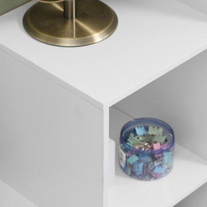 Storage Cabinet with 6 Cubes Closet Organiser with 3-Tier Shelf, White