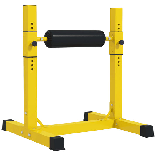 Bulgarian Split Squat Stand, 12-Level Leg Training Machine, Yellow