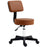 Adjustable Swivel Salon Chair Padded Seat Back 5 Wheels Brown