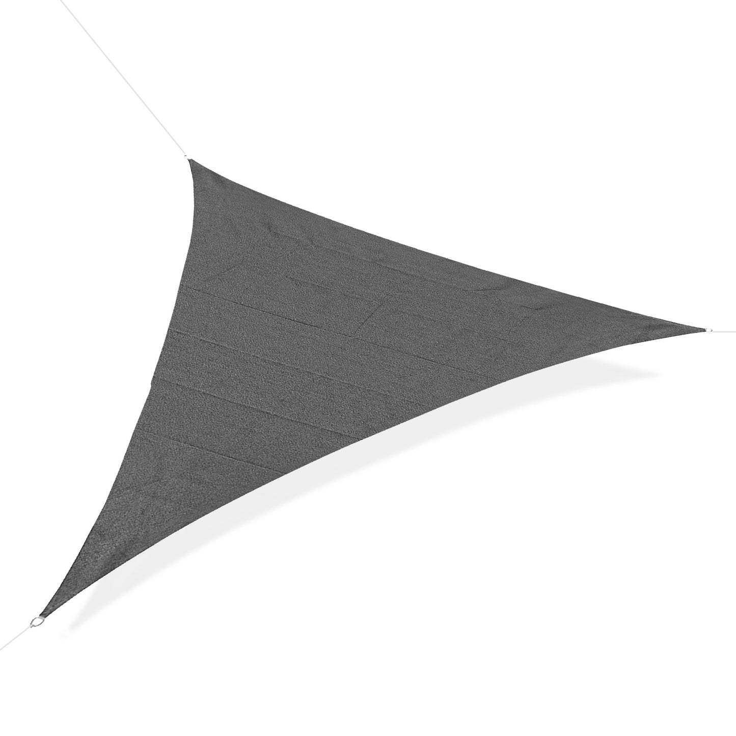 5x5m Triangle Sun Shade Sail UV Protection HDPE Canopy w/ Rings Grey