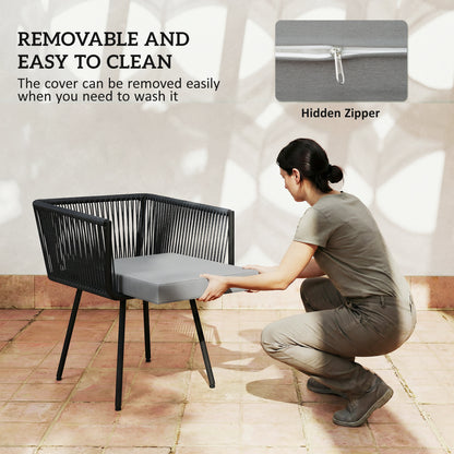 5 Piece Garden Furniture Set, Garden Dining Set with 4 Chairs