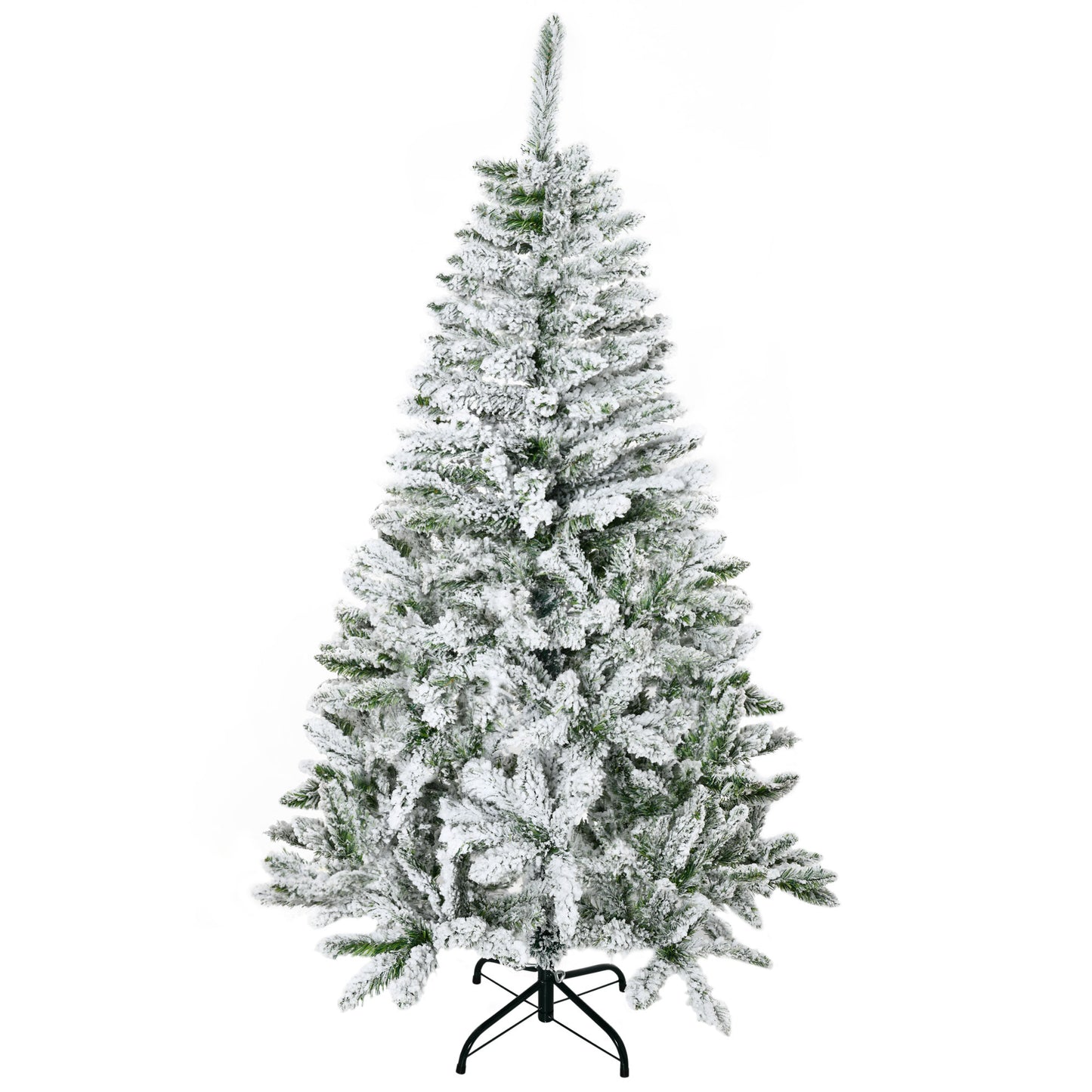 5ft Snow Flocked Artificial Christmas Tree w/ Realistic Branch Tips