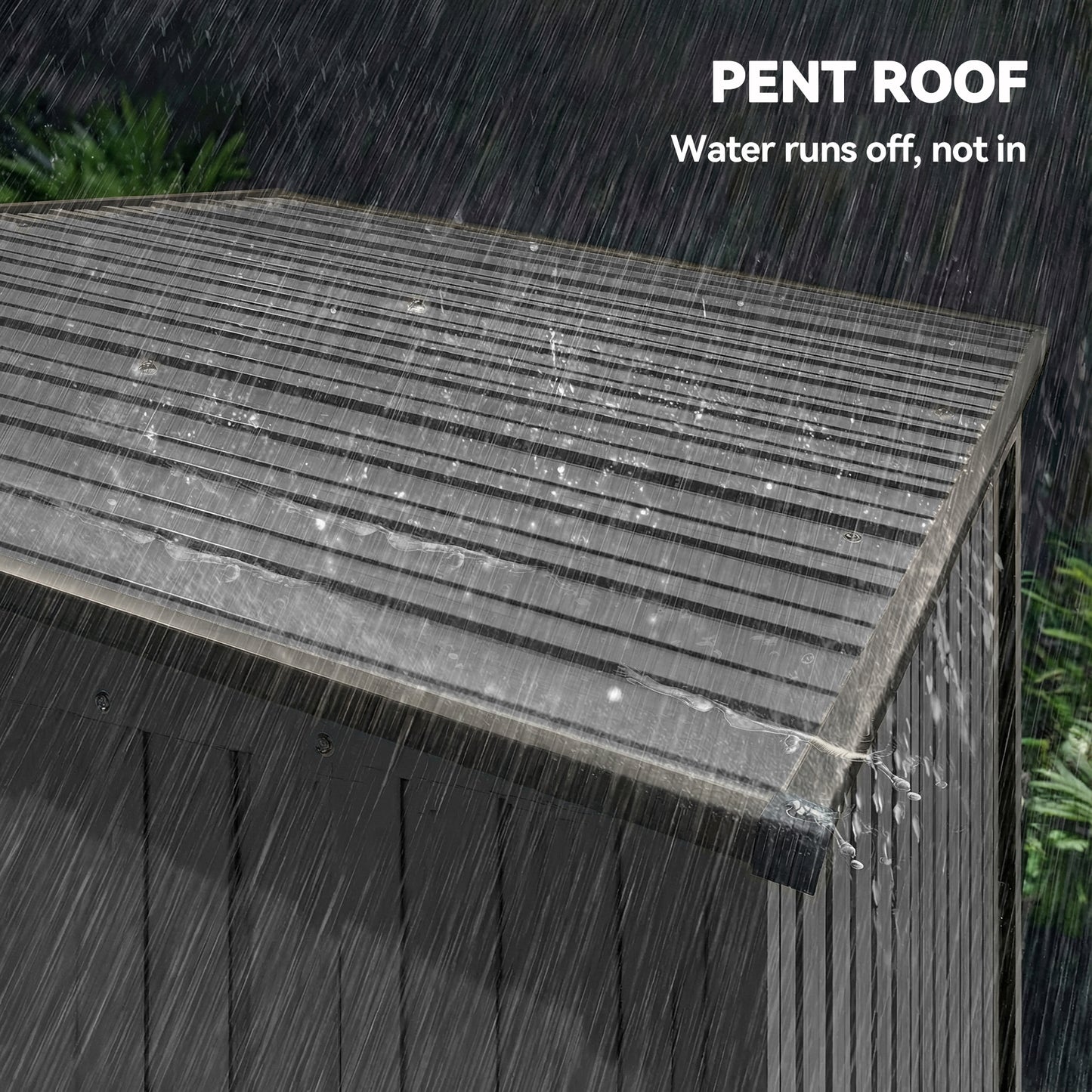 5 x 3.5ft Metal Garden Shed with Effortless Assembly, Light Grey