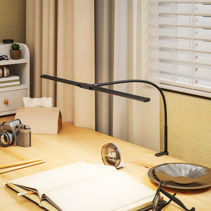 Double Head Table Lamp with 3 Colour Modes & 10 Dimmable, Black