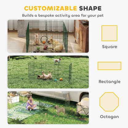 8 Panel Pet Pen, Dog Playpen for Puppies, 60 cm Height