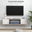 Floating TV Stand Cabinet for TVs up to 60", Wall Mounted TV Unit w/ Open Shelf, Storage Cupboards, Cable Management, White