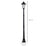 1.9M Garden Lamp Post Light, IP44 Outdoor LED Solar Powered Lantern Lamp with Aluminium Frame for Patio, Pathway and Walkway, Black