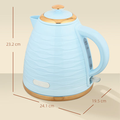 Electric Kettle, Fast Boil, 1.7L, 3kW, Swivel, Light Blue Ripple