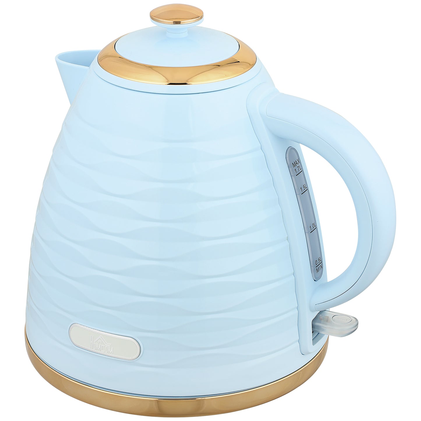 Electric Kettle, Fast Boil, 1.7L, 3kW, Swivel, Light Blue Ripple