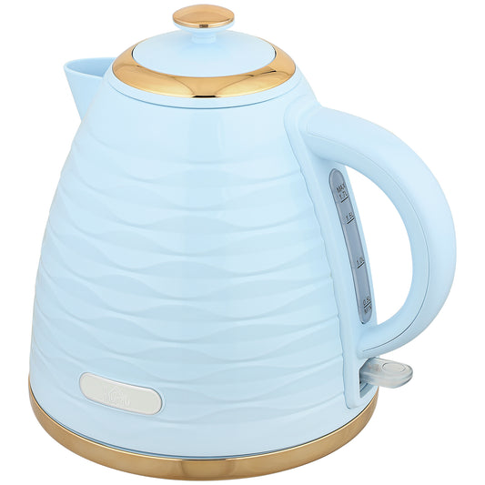 Electric Kettle, Fast Boil, 1.7L, 3kW, Swivel, Light Blue Ripple