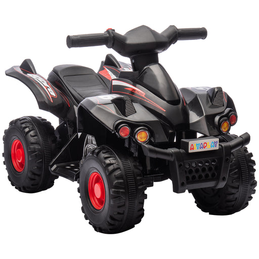 6V Kids Electric Quad Bike with Music, Forward Function, Black