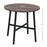 85cm Dining Room Table, Industrial Style Kitchen Table Round with Steel Legs, Rustic Brown