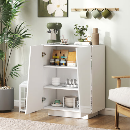 High Gloss Storage Cabinet for Bedroom Living Room Dining Room White
