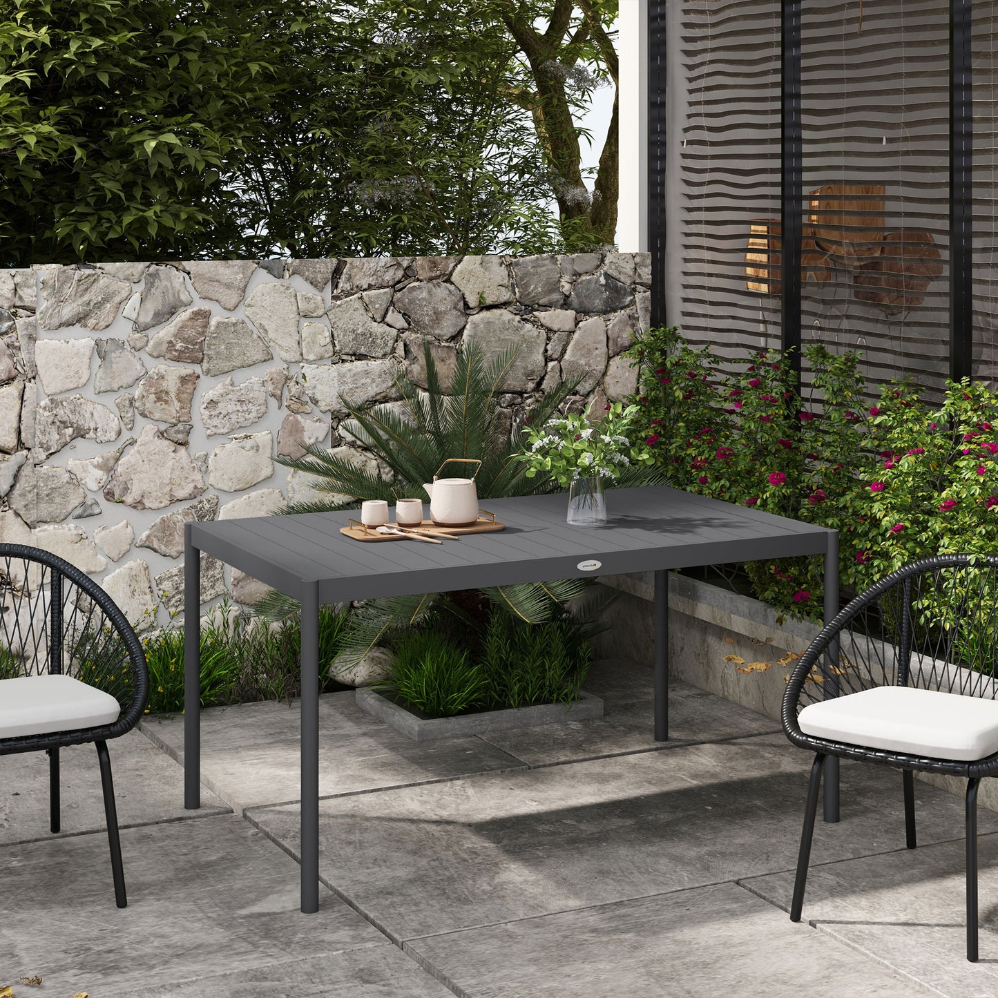 Six-Seater Aluminium Outdoor Table