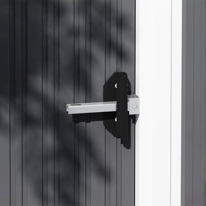 5 x 3ft Garden Storage Shed Sliding Door Sloped Roof Tool, Grey