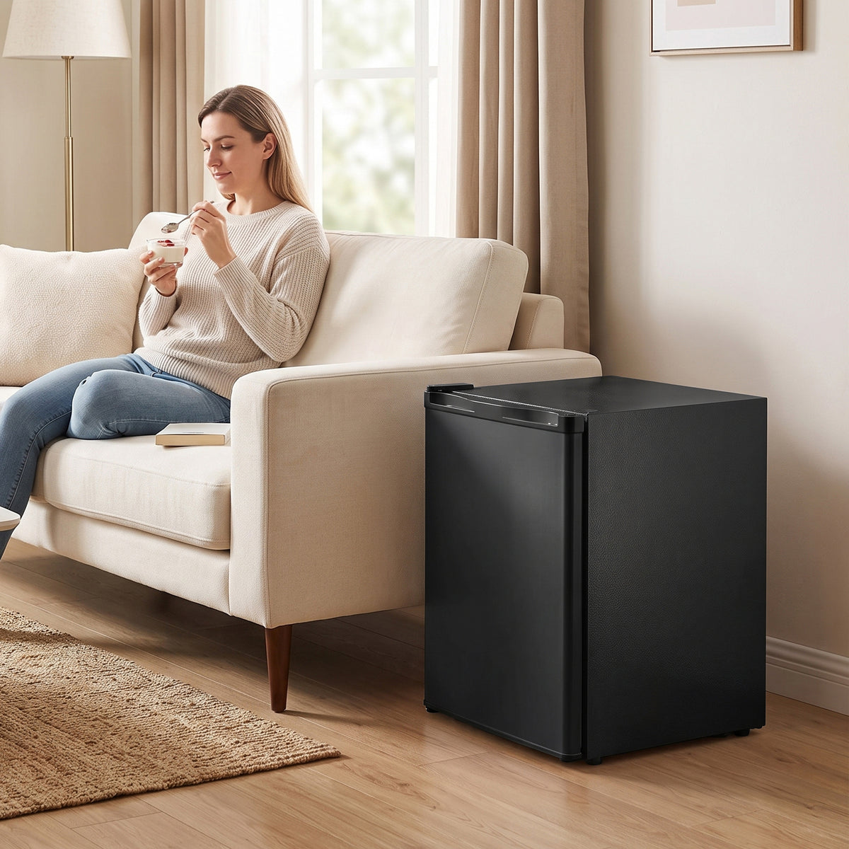 59.1L Tabletop Freezer with Reversible Door - Black
