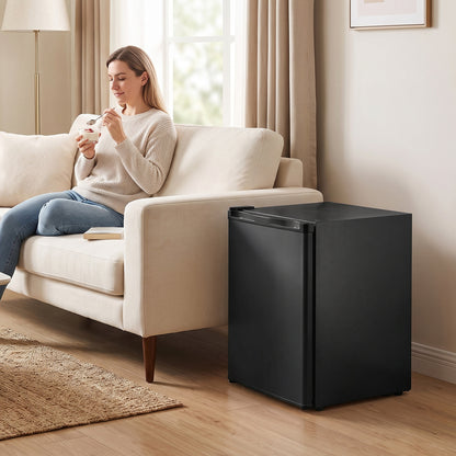 59.1L Tabletop Freezer with Reversible Door - Black