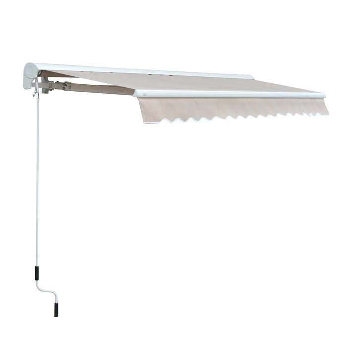 3.5Lx2.5M Retractable Awning-Cream White