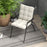 Outdoor Garden Seat Cushion with Backrest, Cream White