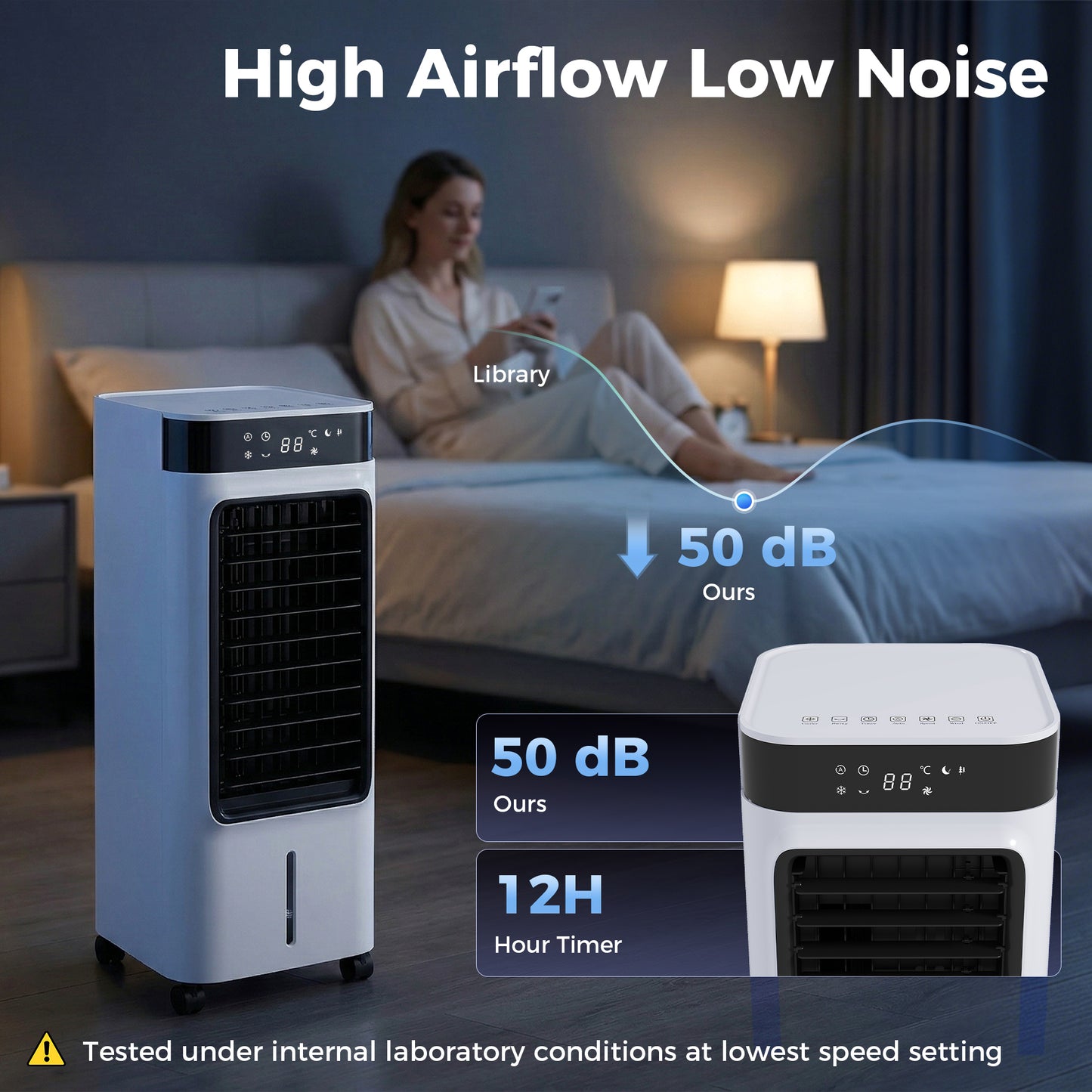 Portable Air Cooler, 3-In-1 Evaporative Air Cooler with 7L Water Tank