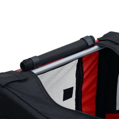 Pet Bicycle Trailer Dog Cat Bike Carrier Water Resistant Red Outdoor