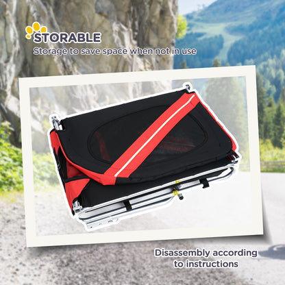 Pet Bicycle Trailer Dog Cat Bike Carrier Water Resistant Red Outdoor