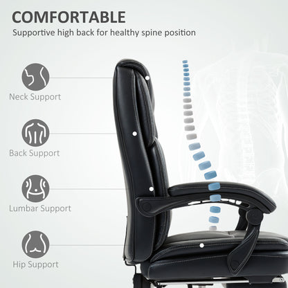 Office Chair, Computer Desk Chair with Spring Cushion, Black