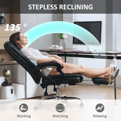 Office Chair, Computer Desk Chair with Spring Cushion, Black