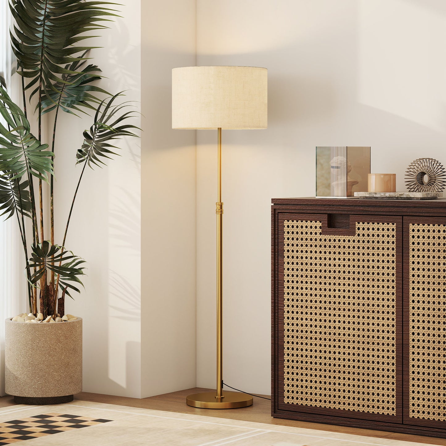 Modern Dimmable Standing Lamp with Adjustable Colour Temperatures