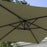 3x2m Cantilever Parasol with Cross Base, Banana Parasol with Crank Handle and 6 Ribs, Rectangular Hanging Patio Umbrella