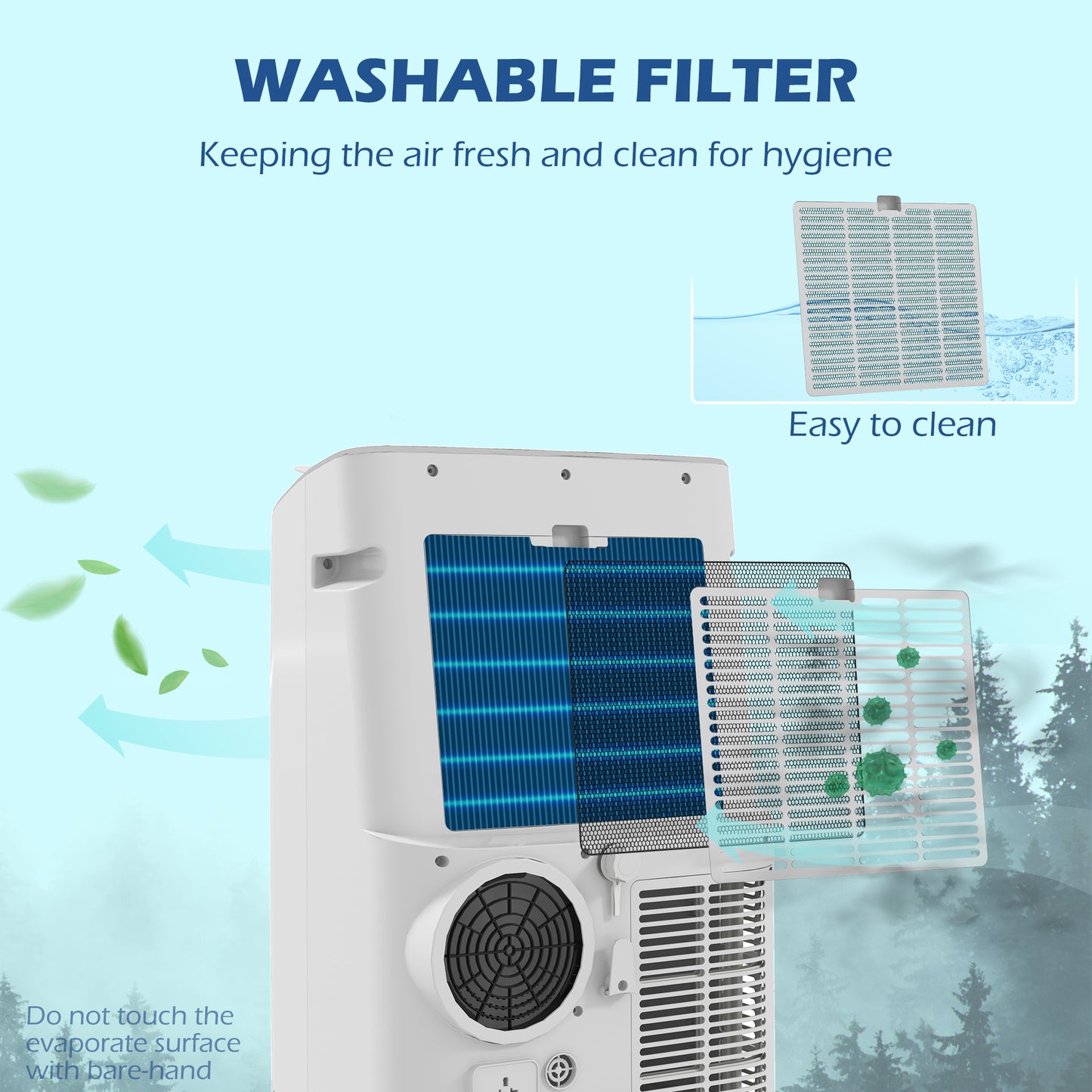 14,000 BTU Mobile Air Conditioner, 35m¬≤, Smart Home WiFi, with Dehumidifier, Fan, 24H Timer, Window Kit, White