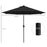 2.7m Outdoor Patio Garden Umbrella Parasol with Tilt Crank and 24 LEDs Lights, Black