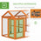 Chicken Run Coop, Wooden Chicken House for 1-3 Chickens, Hen House Duck Pen Outdoor w/ Combinable Design, Orange