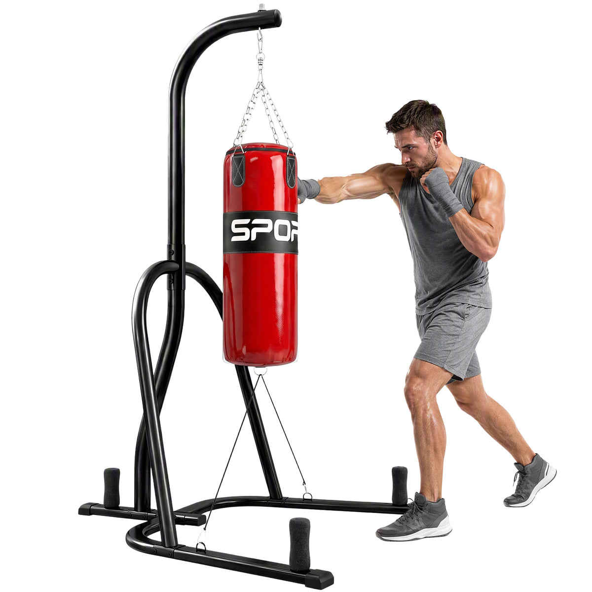 Freestanding Punching Bag for Adults with Stand and Heavy Bag