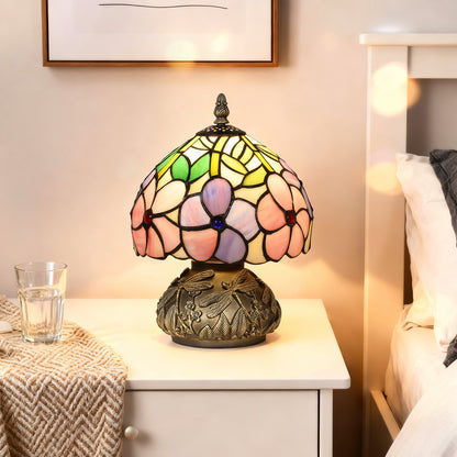 Stained Glass Bedside Lamp, Tiffany Style Table Lamp for Bedroom