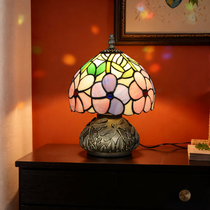 Stained Glass Bedside Lamp, Tiffany Style Table Lamp for Bedroom