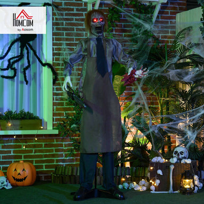 Life Size Outdoor Halloween Decoration Animatronic Chainsaw