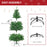 5ft Prelit Christmas Tree Artificial Tree Warm White LED Holiday Home Xmas Decoration, Green