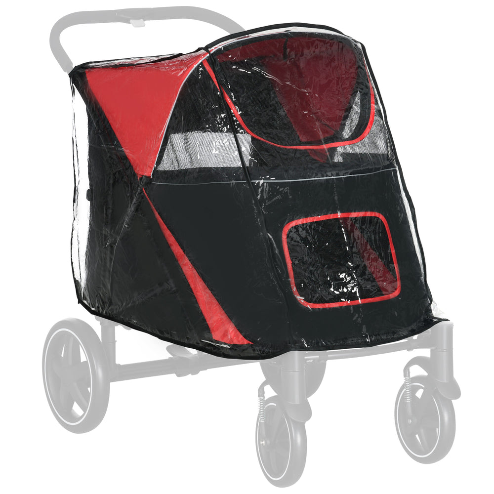 Dog Stroller Rain Cover, Cover for Dog Pram Stroller Buggy for Large Medium Dogs with Rear Entry