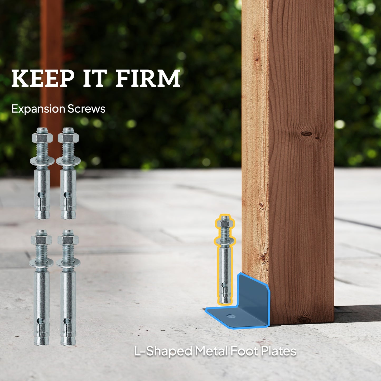 3x3 m Garden Wooden Pergola Gazebo Grape Trellis, Maple Wood-effect