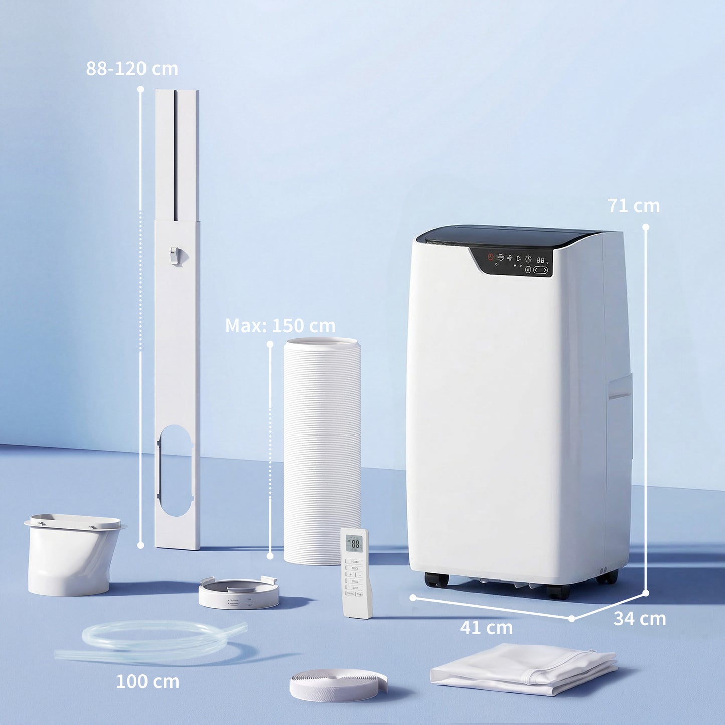 Portable Air Conditioner 14000 BTU, 4-in-1 Air Conditioning Unit