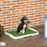 Puppy Training Pad Indoor Portable Puppy Pee Pad with Artificial Grass, Grid Panel, Tray, 63 x 48.5cm