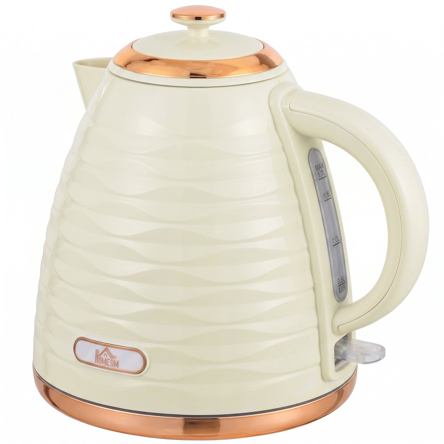 Electric Kettle, Fast Boil, 1.7L, 3kW, Swivel, Cream White Ripple