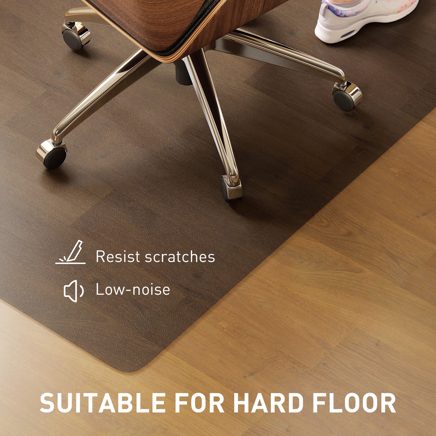 Home Office Hard Floor Protector Chair Mat Non Slip Frosted, Black