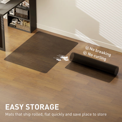 Home Office Hard Floor Protector Chair Mat Non Slip Frosted, Black