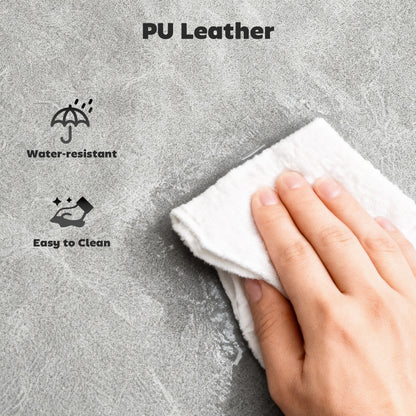 Bar Stools Set of 2, Dining Stools with Backrest, Footrest, Grey