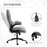 Home Office Desk Chair, Computer Chair with Flip Up Armrests, Swivel Seat and Tilt Function, Grey